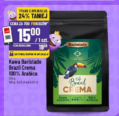 Kawa Baristado Brazil Crema 100% Arabica promocja w POLOmarket