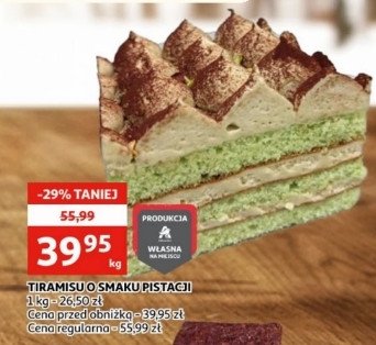 Ciasto tiramisu o smaku pistacji promocja