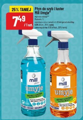 Płyn do szyb i luster Mill Umyje promocja w POLOmarket