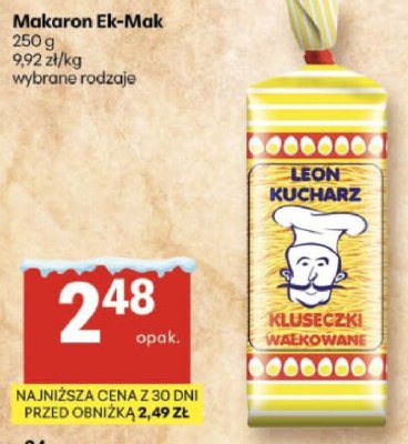Makaron Ek-Mak wybrane rodzaje promocja w Delikatesy Centrum
