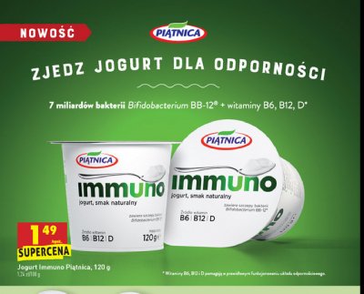 Jogurt naturalny Piątnica immuno promocja w POLOmarket
