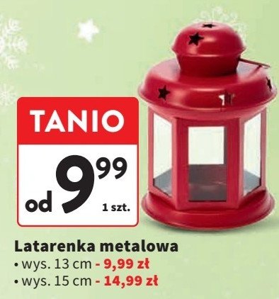 Latarenka metalowa 13 cm promocja