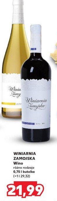 Wino białe Winiarnia zamojska promocja w Kaufland