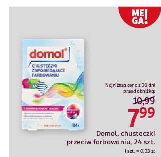 Chusteczki do prania zapobiegające farbowaniu ubrań Domol promocja