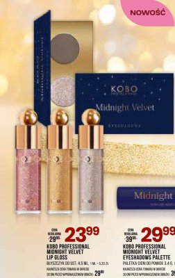 Kosmetyki do makijażu KOBO PROFESSIONAL MIDNIGHT VELVET LIP GLOSS błyszczyk do ust promocja w Drogerie Natura