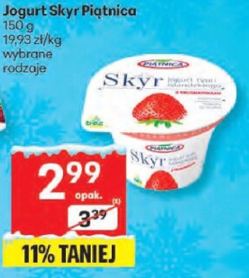 Jogurt Jogurt Skyr Piątnica wybrane rodzaje promocja w Delikatesy Centrum