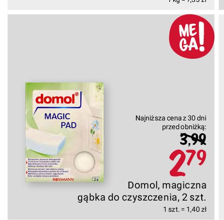 Magiczna gąbka do czyszczenia Domol promocja