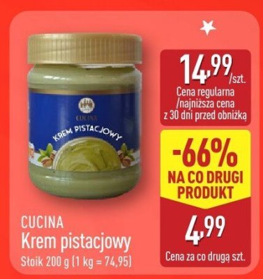Krem pistacjowy promocja w Aldi