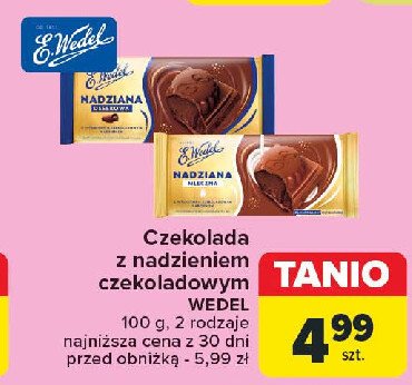 Czekolada nadziana mleczna E.WEDEL promocja