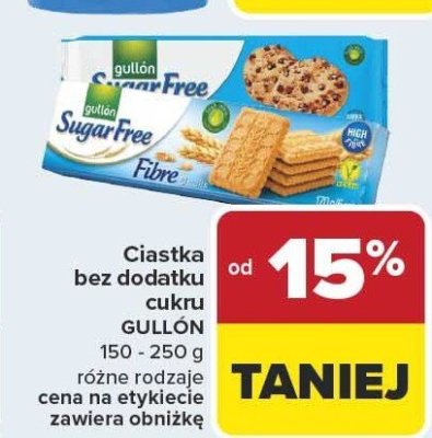 Ciastka bez dodatku cukru GULLÓN różne rodzaje promocja w Carrefour Market