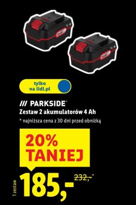 Zestaw 2 akumulatorów 4 Ah  promocja w Lidl