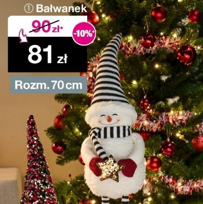 Bałwanek dekoracyjny 70cm promocja w Woolworth