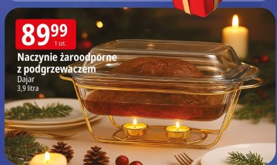 Naczynie żaroodporne z podgrzewaczem Dajar promocja w Leclerc