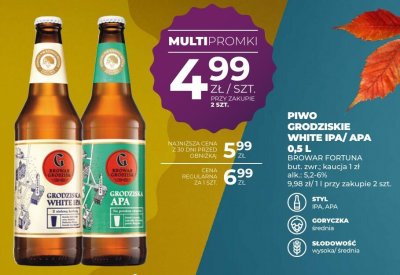 Piwo Grodziskie White IPA/ APA 0,5 L promocja w Duży Ben