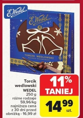 Torcik wedlowski E.Wedel różne rodzaje promocja w Carrefour Market