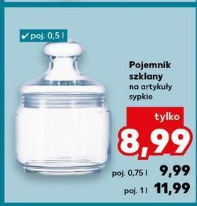 Pojemnik szklany 750 ml promocja w Kaufland