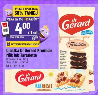 Ciastka Dr Gerard Kremisie Milk lub Tartalette promocja w POLOmarket