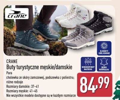 Buty turystyczne męskie/damskie CRANE promocja w Aldi