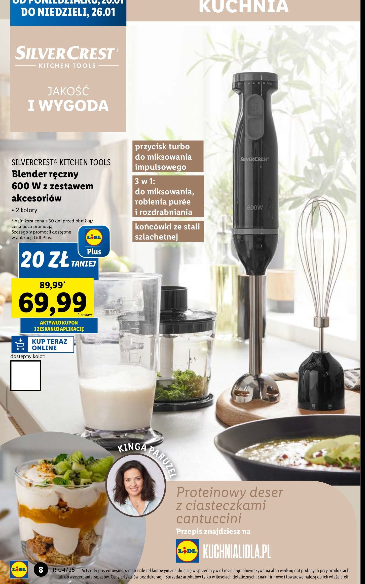 Blender 600 w z akcesoriami Silvercrest promocja w Lidl