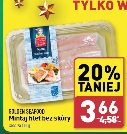 Mintaj filety bez skóry Golden seafood promocja w Aldi