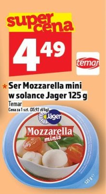 Ser Mozzarella mini w sałance Jager 125 g promocja w TOPAZ