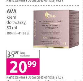 Krem do twarzy AVA AKTYWATOR MŁODOŚCI KOLAGEN MORSKI I HYDRANOV promocja