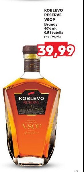 Brandy Koblevo reserve vsop promocja w Kaufland