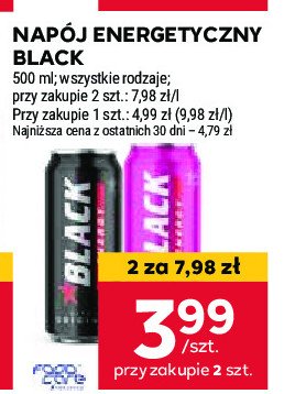 Napój energetyczny classic Black promocja w Stokrotka