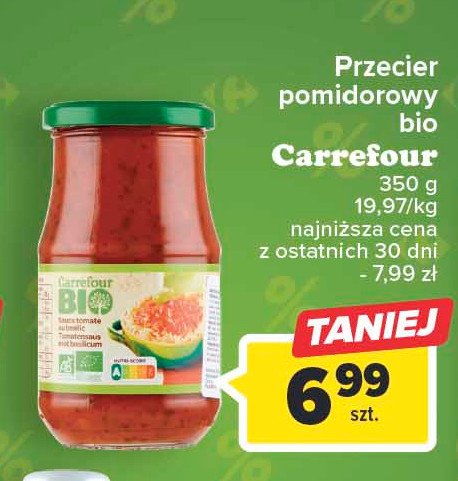 Przecier pomidorowy Carrefour bio promocja