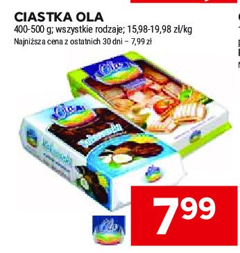 Ciastka kokosanki Ola promocja