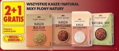 Wszystkie kasze i natural mixy Plony Natury  2+1 GRATIS promocja w Biedronka