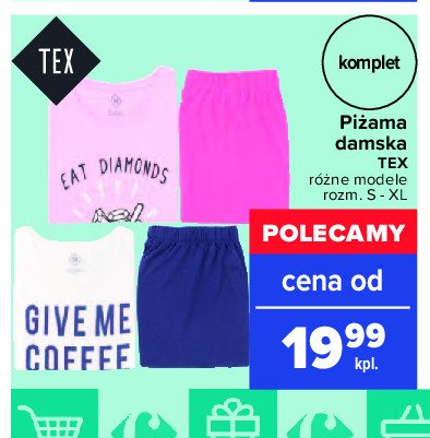 Piżama damska letnia s-xl Tex promocja w Selgros
