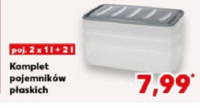 Komplet pojemników płaskich promocja w Kaufland