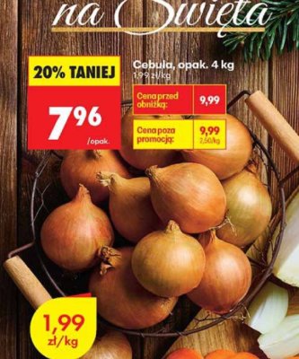 Cebula, opak. 4 kg promocja w Biedronka