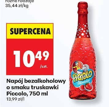 Napój bezalkoholowy o smaku truskawki Piccolo, 750 ml promocja w Biedronka