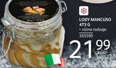 Lody LODY MANCUSO 473 G różne rodzaje promocja w Selgros