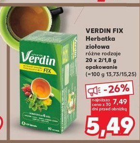 Herbata Verdin fix promocja