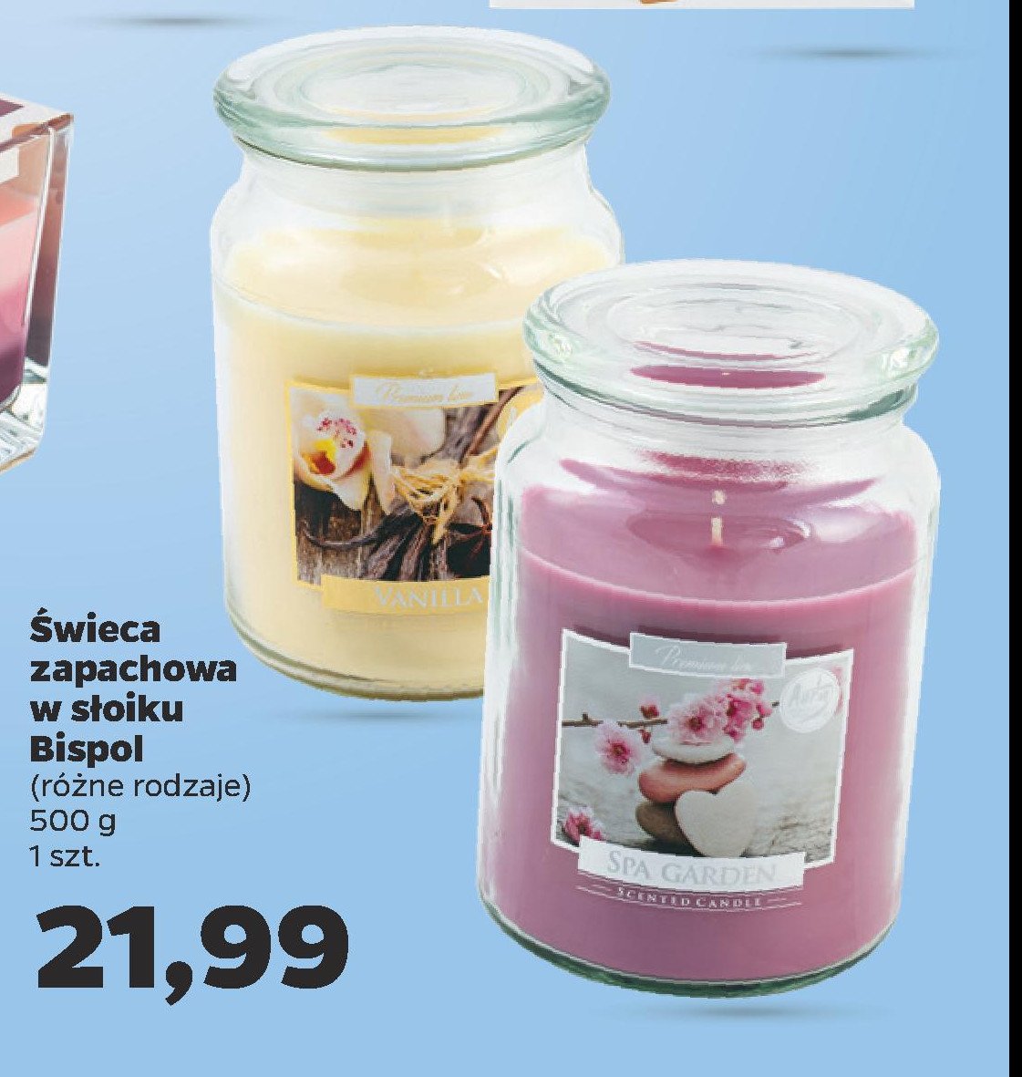 Świeca w szkle spa garden Bispol promocja