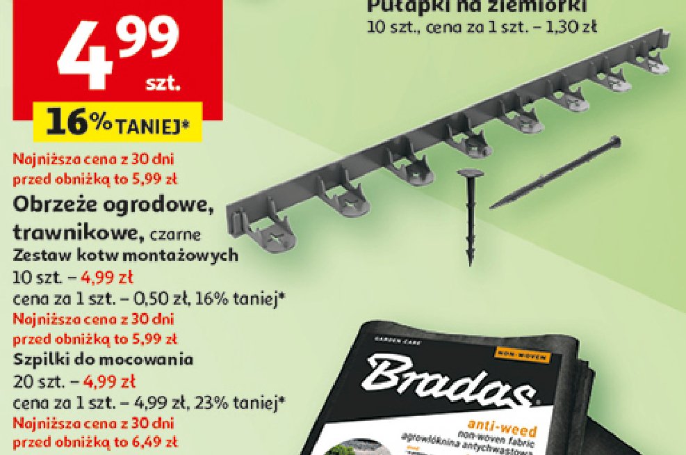 Szpilki do mocowania agrowłókniny promocja w Auchan