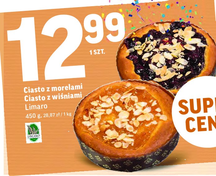 Ciasto z morelami Limaro promocja