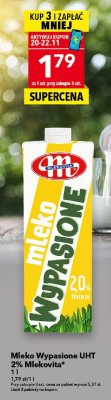 Mleko Wypasione UHT 2% Mlekovita 1 l promocja w LEWIATAN