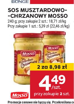 Sos musztardowo-chrzanowy Mosso promocja w Stokrotka