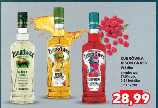 Wódka Żubrówka raspberry promocja w Kaufland