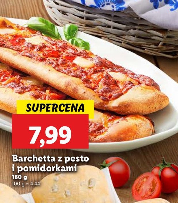 Barchetta z pesto i pomidorami promocja