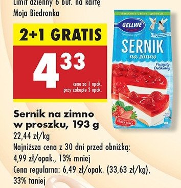 Sernik na zimno z galaretką truskawkową Gellwe promocja