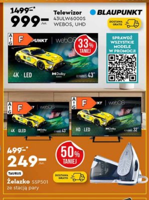 Żelazko TAURUS SSP501 ze stacją pary promocja w Biedronka