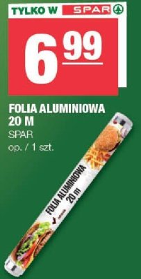 Folia aluminiowa 20 m SPAR promocja w SPAR