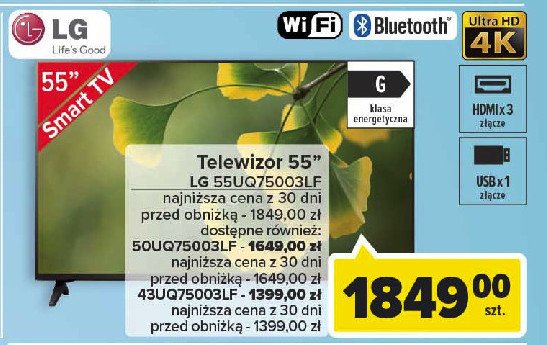 Telewizor 43'' uq75003lf Lg promocja