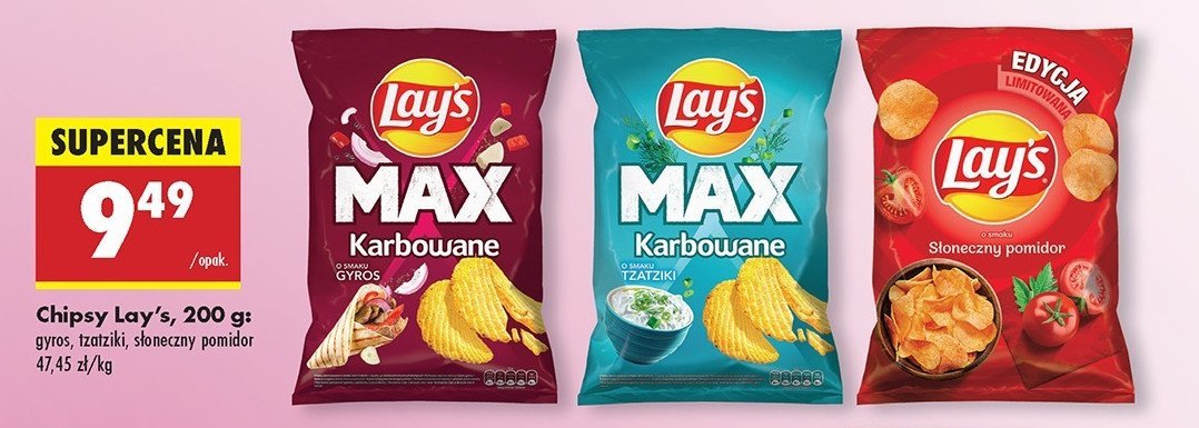 Chipsy gyros Lay's karbowane Frito lay lay's promocja w Biedronka