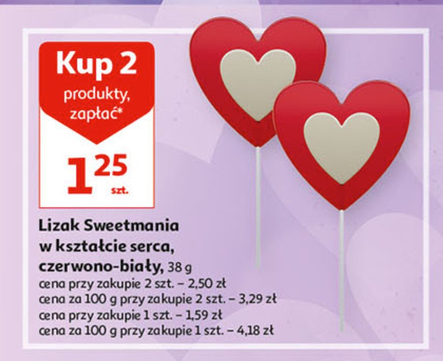 Lizak serce Sweetmania promocja